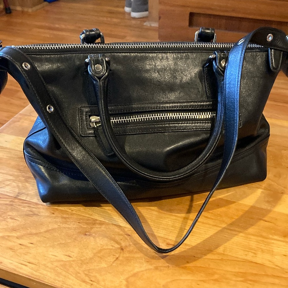 Coach shoulder, hand bag, black
